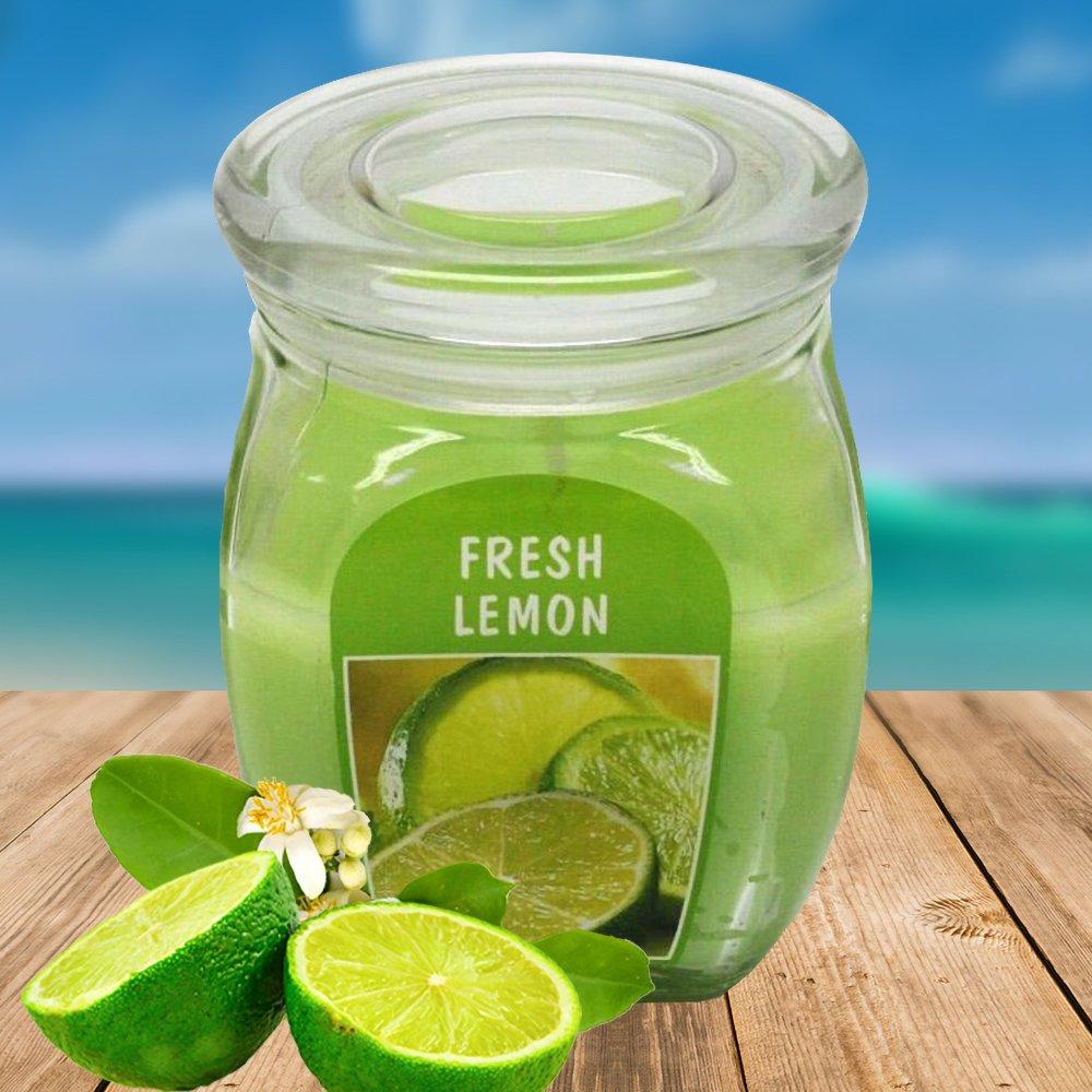 Hũ nến thơm tinh dầu Bolsius Fresh Lemon 305g QT024371 - hương chanh tươi, nến trang trí, thơm phòng, thư giãn, Hỗ trợ khử mùi
