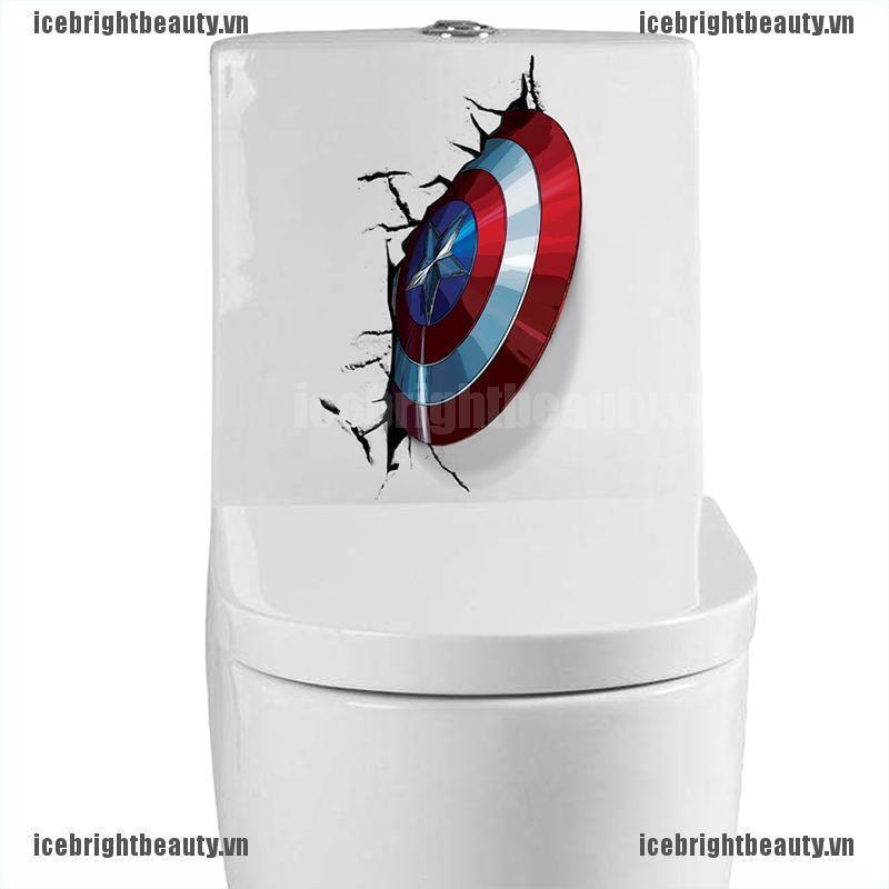 Sticker 3d Captain America 21x30cm Trang Trí Sinh Động