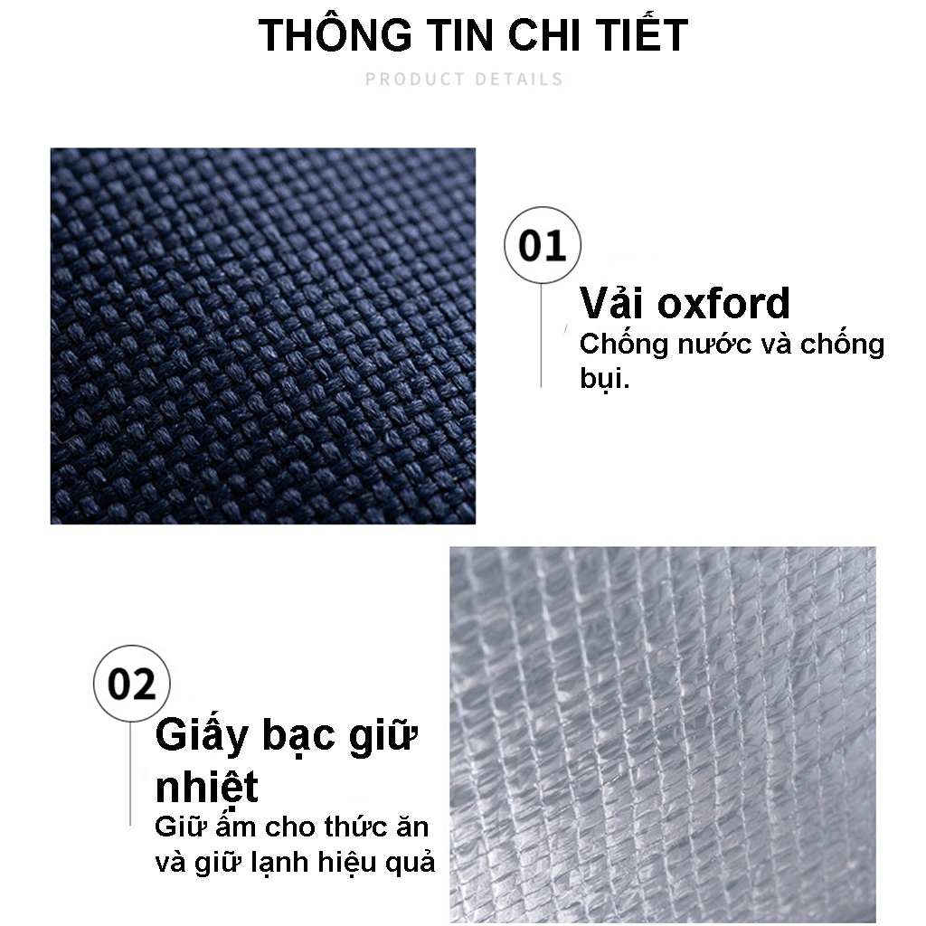 Túi đựng cơm trưa văn phòng tiện lợi, phù hợp cho cả nam và nữ, có kích thước từ lớn đến nhỏ