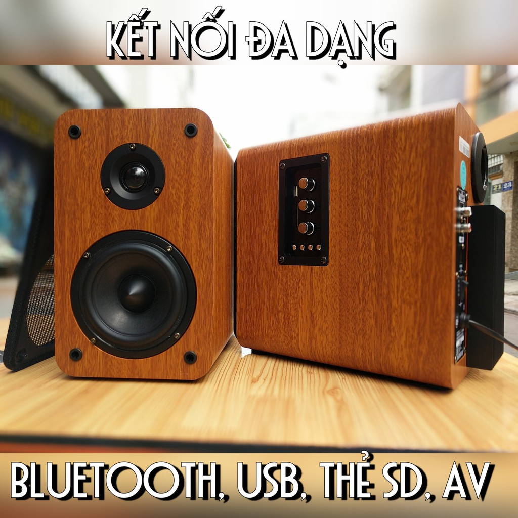 Bộ loa vi tính kiểm âm cao cấp Lohao AV 8219 - Âm thanh 2.1 - Kết nối bluetooth, USB, SD, AV - Vỏ gỗ sang trọng - 2 Bass 2 Treble - Chỉnh âm thanh ngay trên loa - Công suất lên đến 100W - Hàng chính hãng