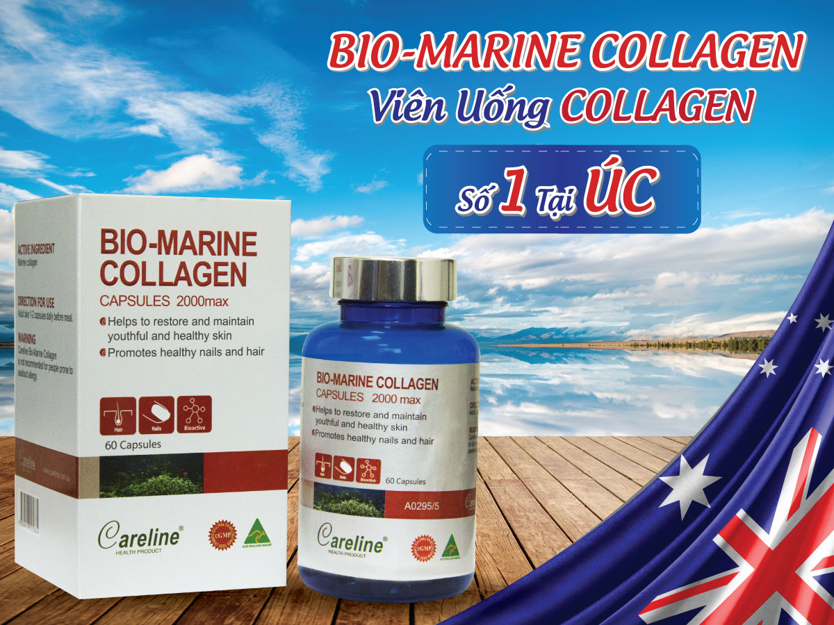 Viên Uống Careline Bio Marine Collagen 2000Mg Max Chống Lão Hoá, Giảm Nếp Nhăn