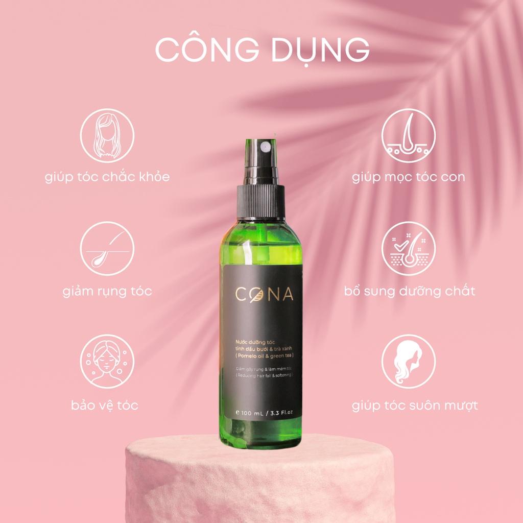 Nước dưỡng tóc tinh dầu bưởi và trà xanh cona 100ml giúp tóc chắc khỏe