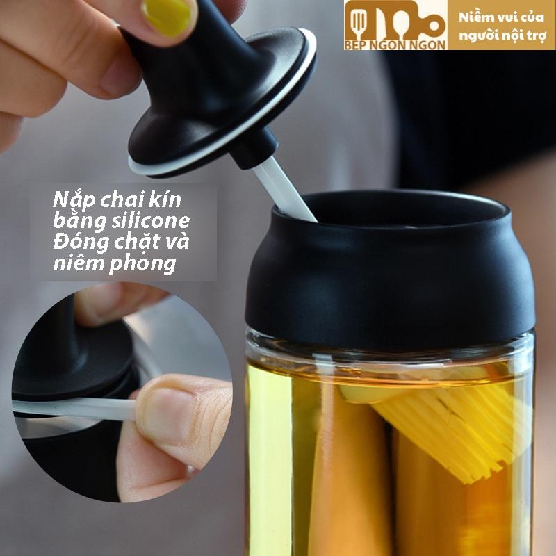 Hũ thủy tinh kèm muỗng thìa nhựa tiện dụng đựng gia vị đường muối hũ dầu hũ mật ong _BEP NGON NGON