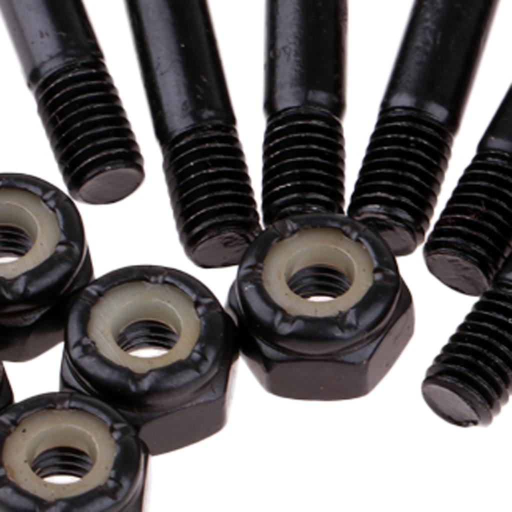 8pcs Skateboard Mounting Screws With 2pcs Riser Pad Longboard Hardware