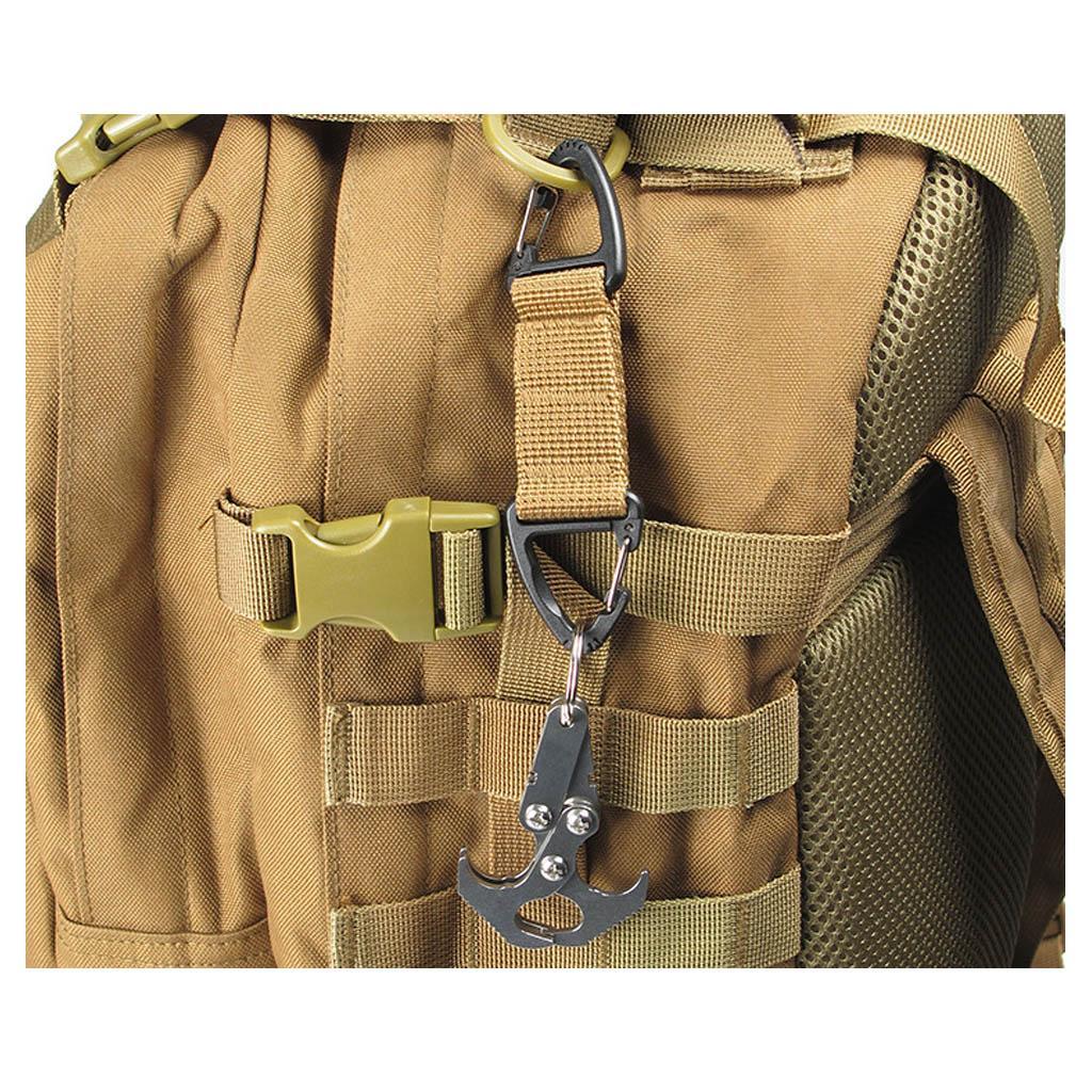 3 Pieces Outdoor Hiking Nylon Webbing Backpack Hooks