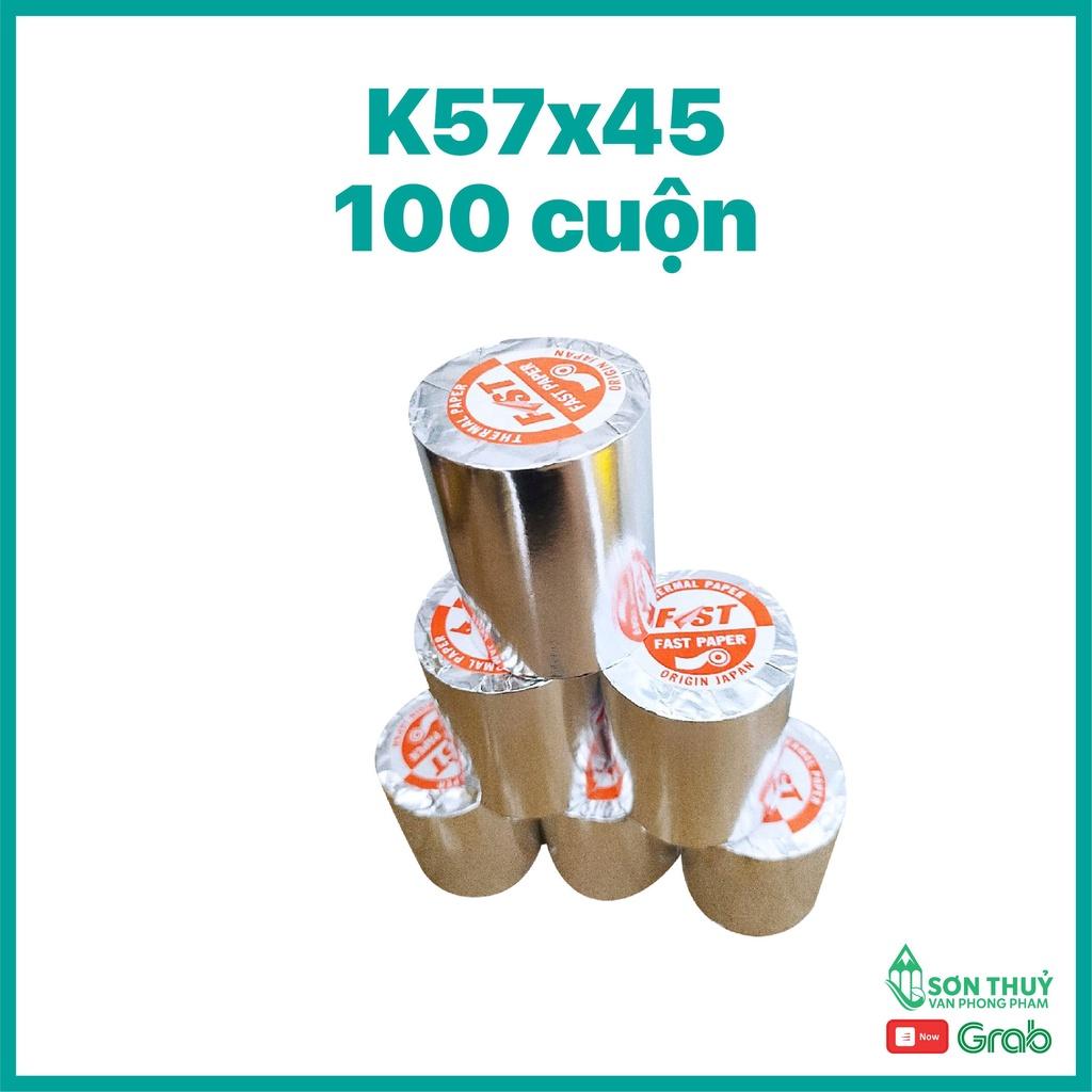 THÙNG Giấy in Bill K80x45, K80x65, K80x80, K57, K58, Giấy in Hóa Đơn 80mm, 57mm Giấy in Nhiệt 80mm (TEM XANH