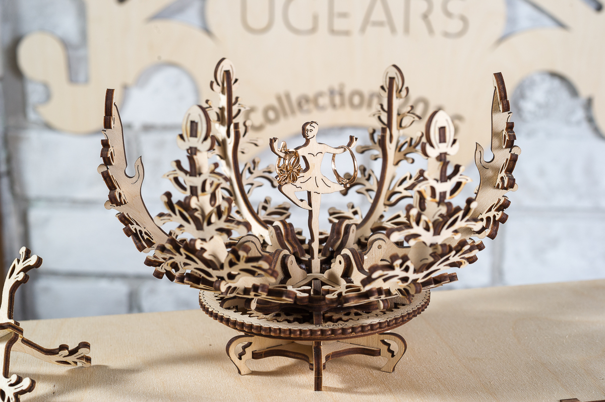 Mô Hình Gỗ Cơ Khí - UGEARS MECHANICAL FLOWER - Chính hãng