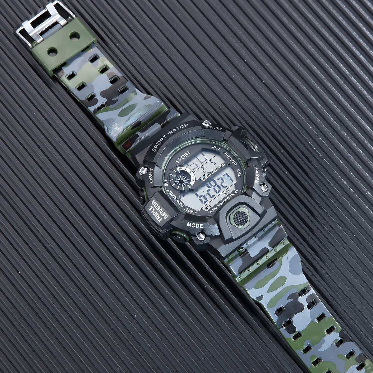 Đồng hồ điện tử nam KASAWI KB650 PHONG CÁCH QUÂN ĐỘI đèn led ban đêm Đồng hồ thời trang Mặt số lớn Đa chức năng Thể thao ngoài trời Đồng hồ điện tử kỹ thuật số