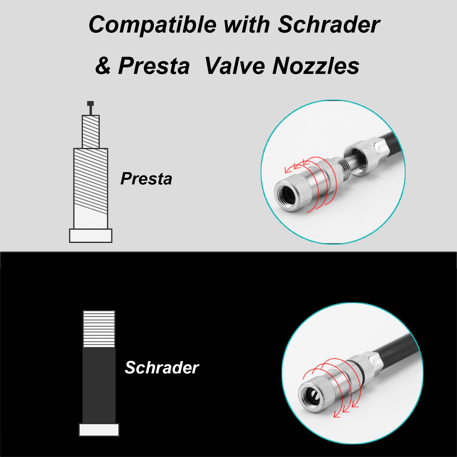 Máy bơm hơi xe đạp 120 PSI bằng điện, có đồng hồ đo áp suất