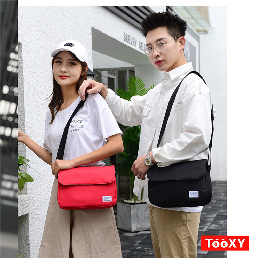 Túi đeo chéo nam vải canvas bền bỉ, túi chéo nam nữ unisex phong cách Hàn Quốc TX04