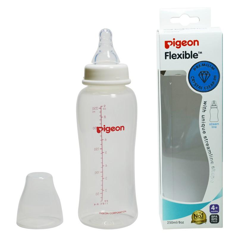 Bình sữa Pigeon Streamline 250ml cho bé (4M+)