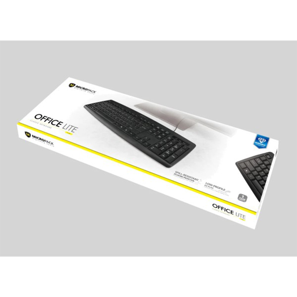 Bàn phím có dây MicroPack OFFICE LITE KM-203W - Hàng Chính Hãng