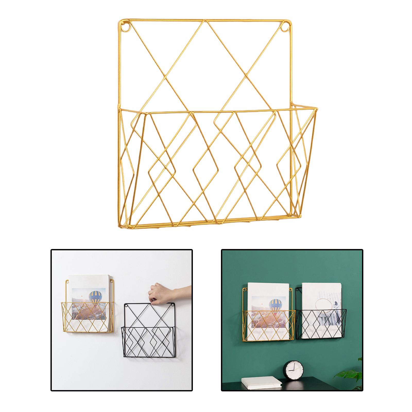 2pcs Metal Newspaper Storage Rack Magazine Holder for Study Room Newspapers