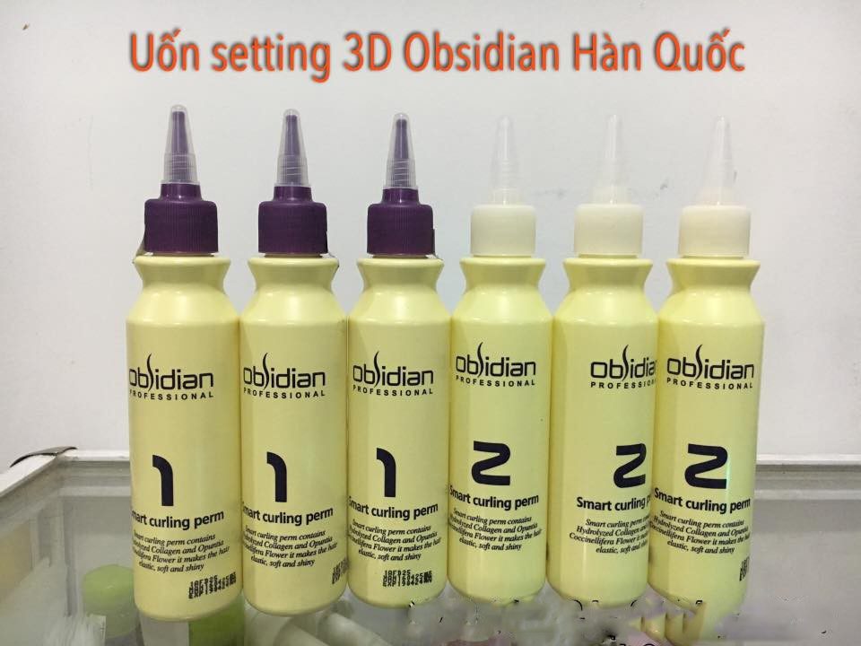 Thuốn uốn mềm không mùi Obsidian 3D Smart Curling Hàn Quốc 2x120ml