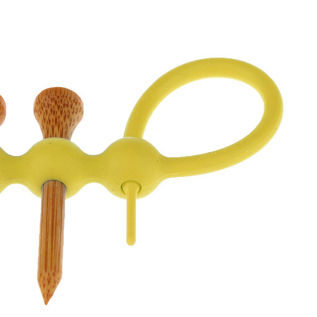4-5pack Mini Golf Tee Holder Tool Carrier Clip + 4 Pieces Wood Golf Tees Set
