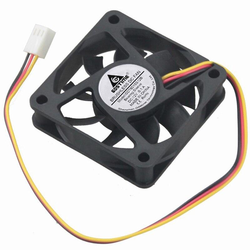 1 Quạt Tản Nhiệt Không Chổi Than Dc 12v 3pin 6015s 6cm 60mm 60x60 X 15mm