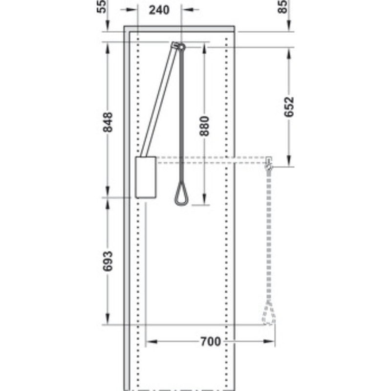 Tay Nâng Móc Áo 450 - 600 Hafele 805.11.152 - Hàng Chính Hãng