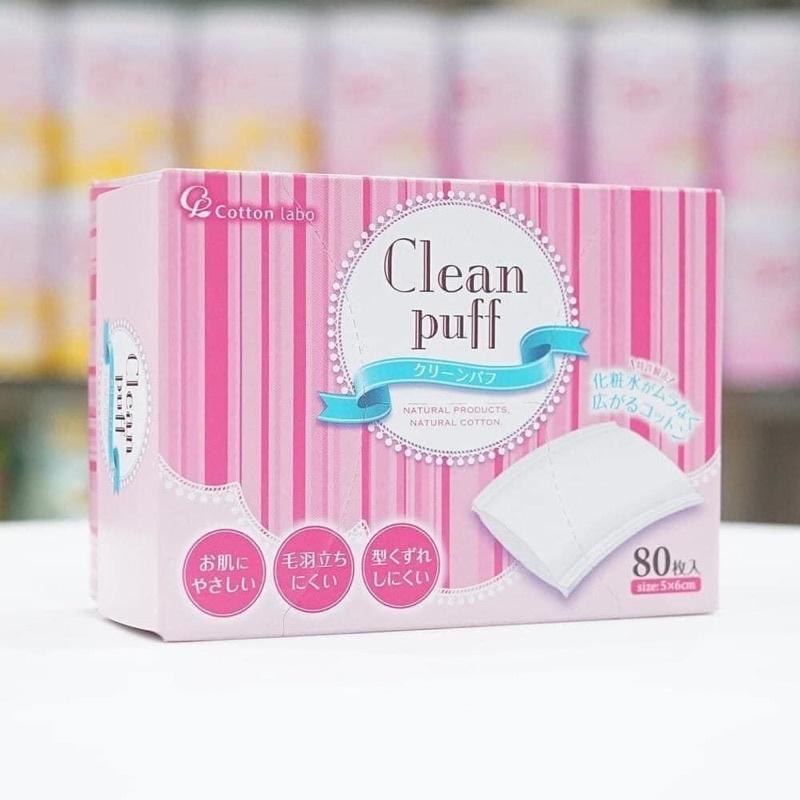 Set 2 hộp bông tẩy trang clean puff Nhật Bản