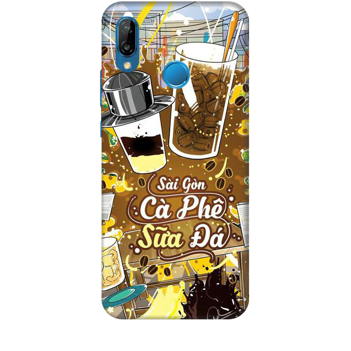 Ốp lưng dành cho điện thoại HUAWEI NOVA 3E Hình Sài Gòn Cafe Sữa Đá - Hàng chính hãng