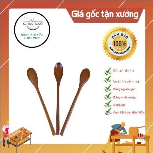Thìa sinh tố bằng gỗ Nhãn an toàn dùng cho ăn uống ,decor - Đồ dùng nhà bếp 68