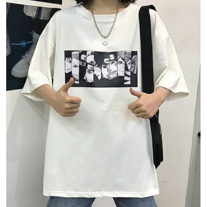 Áo anime Naruto, Áo phông Akasuki đen trắng cực ngầu, giá tốt nhất