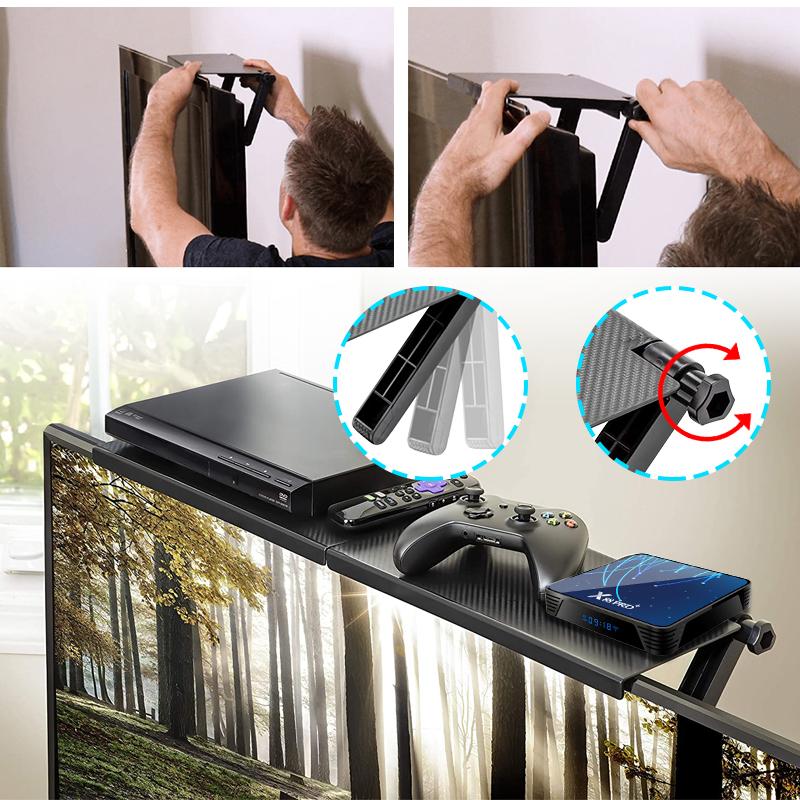 Màn hình trên cùng kệ máy tính để bàn đứng kệ có thể gập lại TV bộ định tuyến bộ định tuyến cho hộp TV H96 Max x88 x96 HK1 Box kệ kệ lưu trữ DVB Hộp