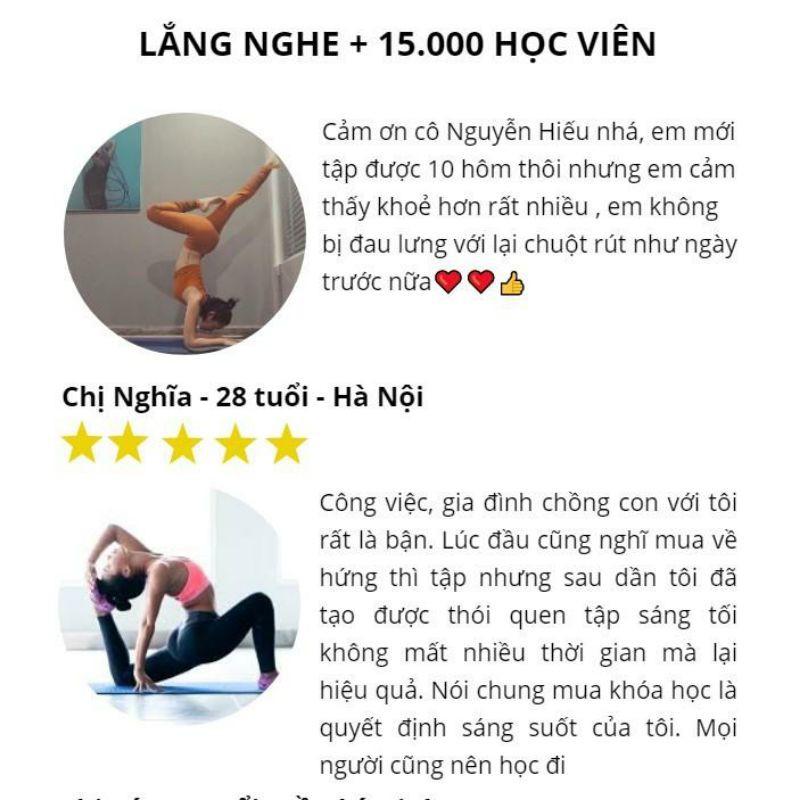 Trọn bộ 6 khóa học YOGA ONLINE NGUYỄN HIẾU tại nhà - DA ĐẸP DÁNG XINH - Tặng khóa EATING CLEAN