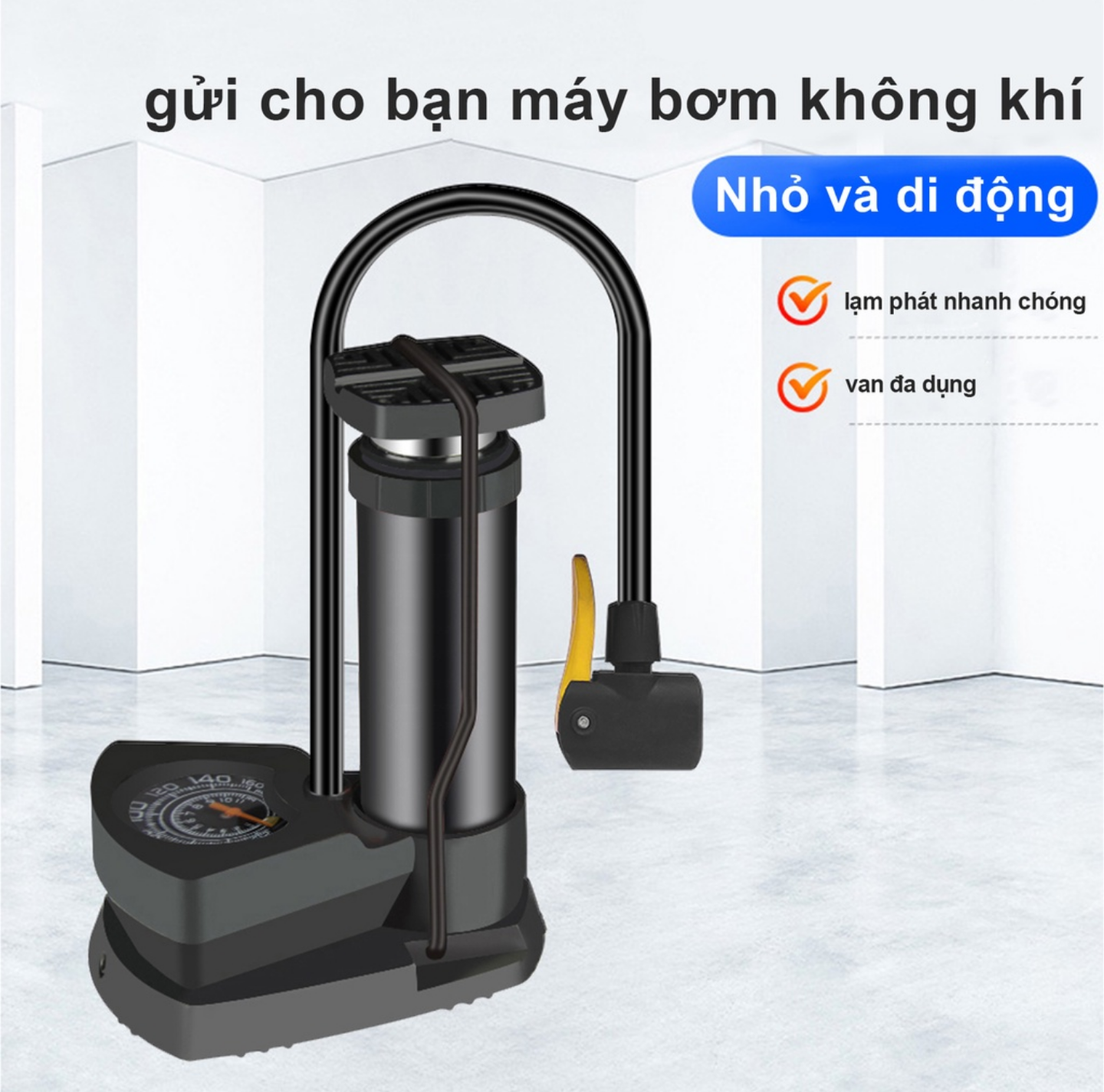 BƠM XE ĐẠP CHÂN ĐA NĂNG TIỆN DỤNG MẪU MỚI HÀNG CAO CẤP