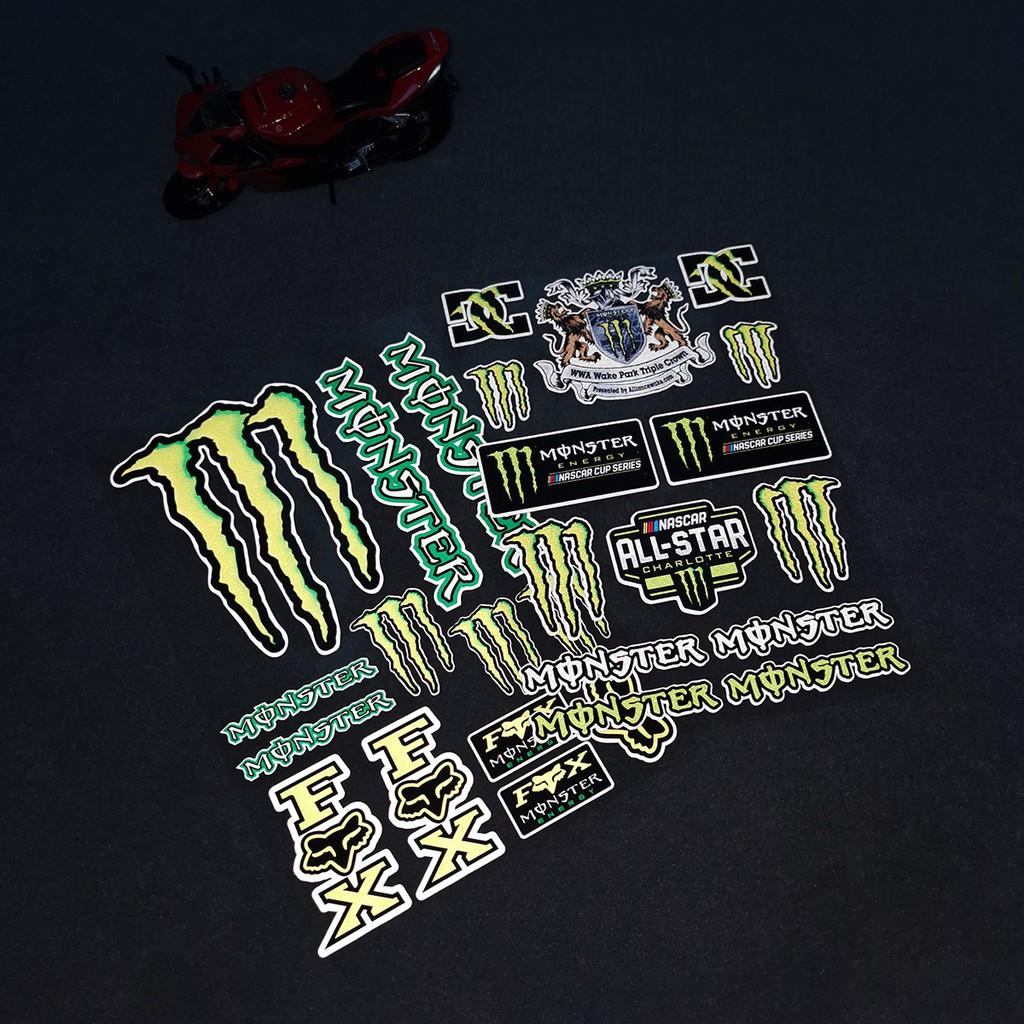 Miếng Dán Trang Trí Xe Hơi Hình Monster