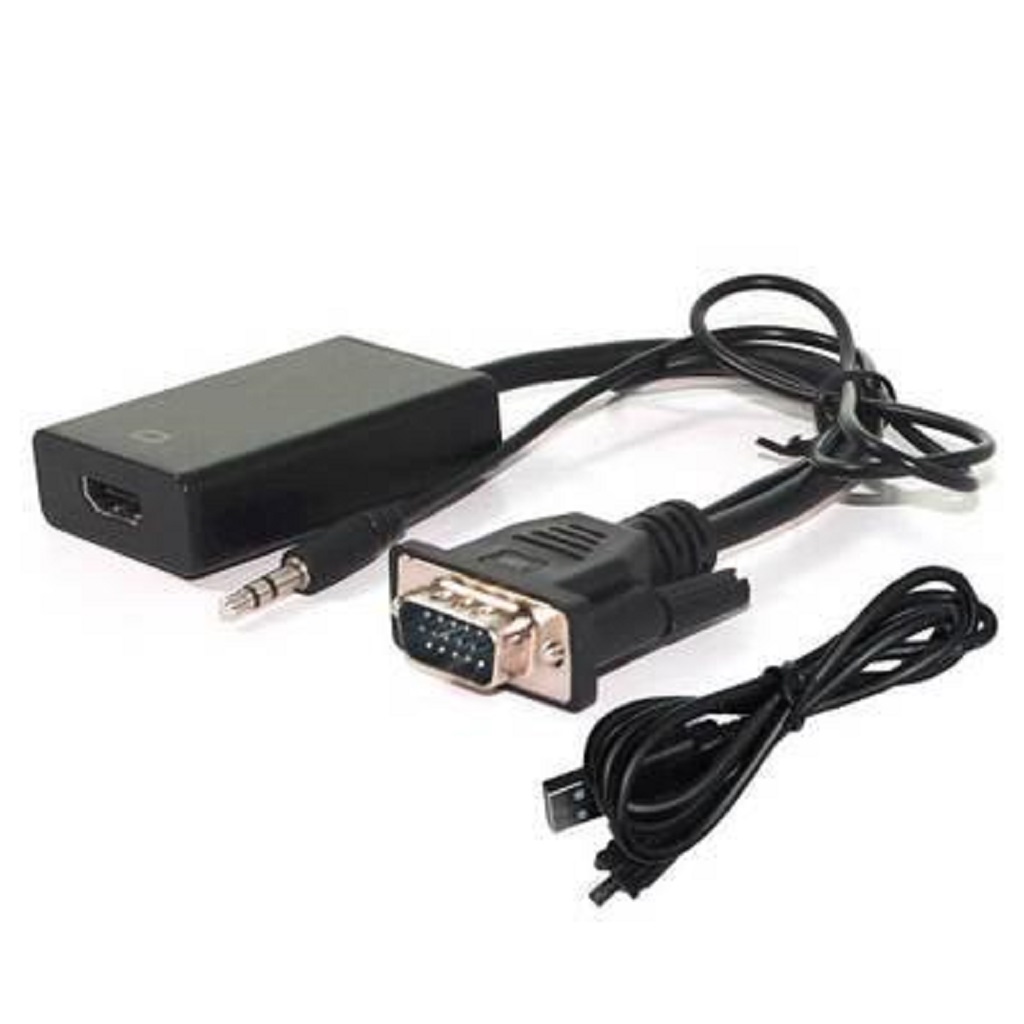 Cáp chuyển đổi tín hiệu VGA sang HDMI có audio- VGA to HDMI có AV - hàng chính hãng Vinetteam