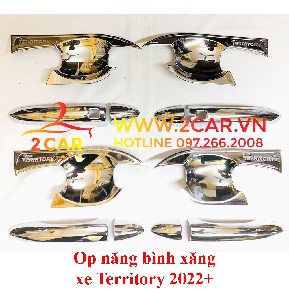 Ốp tay nắm, hõm cửa xe Ford Territory 2022, 2023 mạ Crom cao cấp