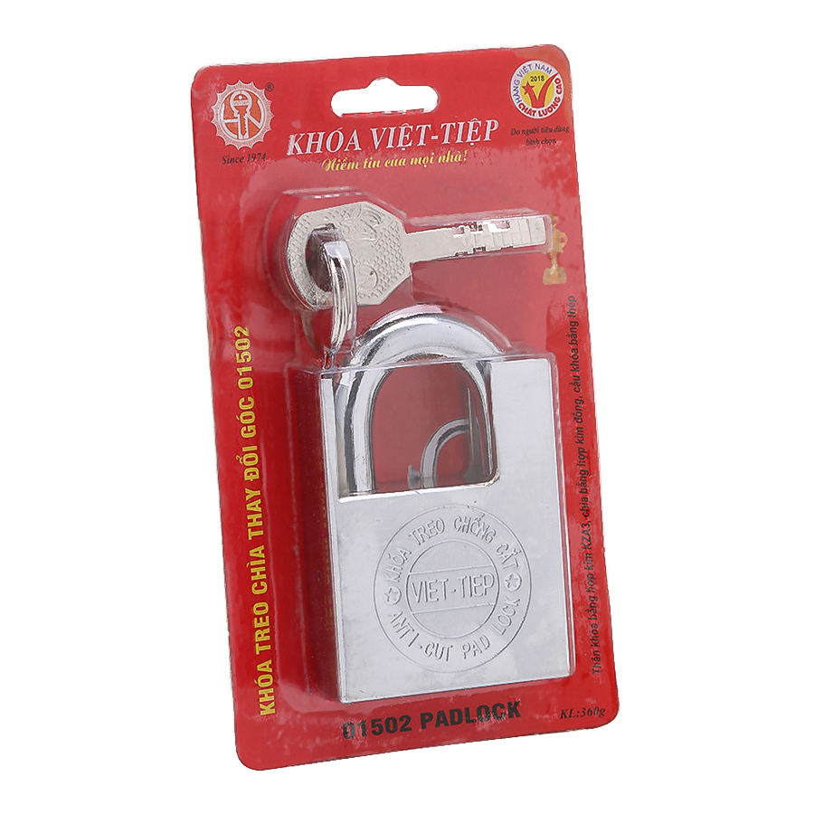 Ổ Khoá Việt Tiệp Loại Lớn 77 x 50 Ống Phi 8mm
