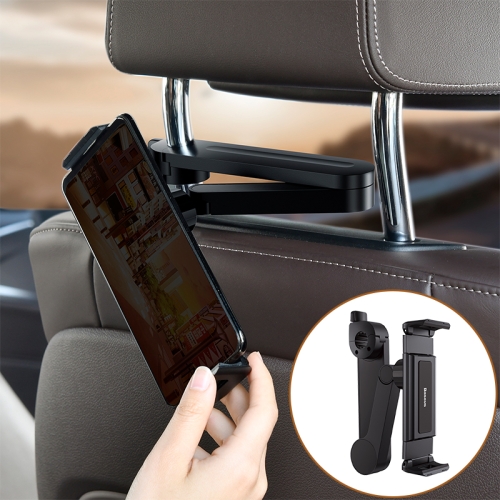 Gía đỡ điện thoại máy tính bảng trên oto xe hơi treo thanh tựa đầu ghế sau Baseus Lazy Bracket fun journey backseat - hàng chính hãng