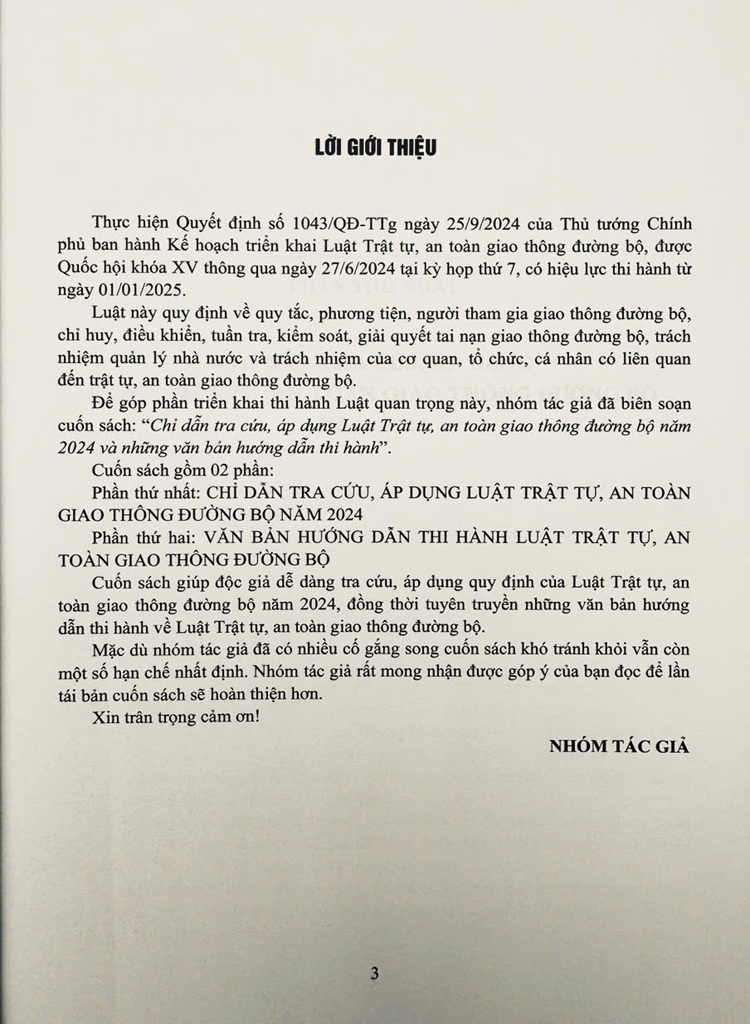 Chỉ Dẫn Tra Cứu, Áp Dụng Luật Trật Tự, An Toàn Giao Thông Đường Bộ Năm 2024 Và Những Văn Bản Hướng Dẫn Thi Hành