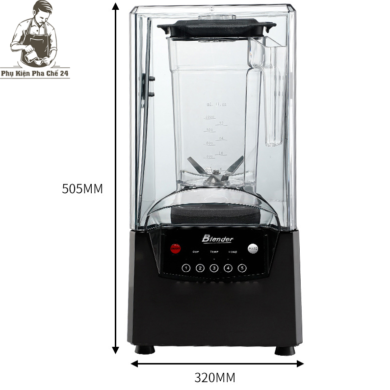 Máy Xay Công Nghiệp Blender Kèm Hộp Chống Ồn