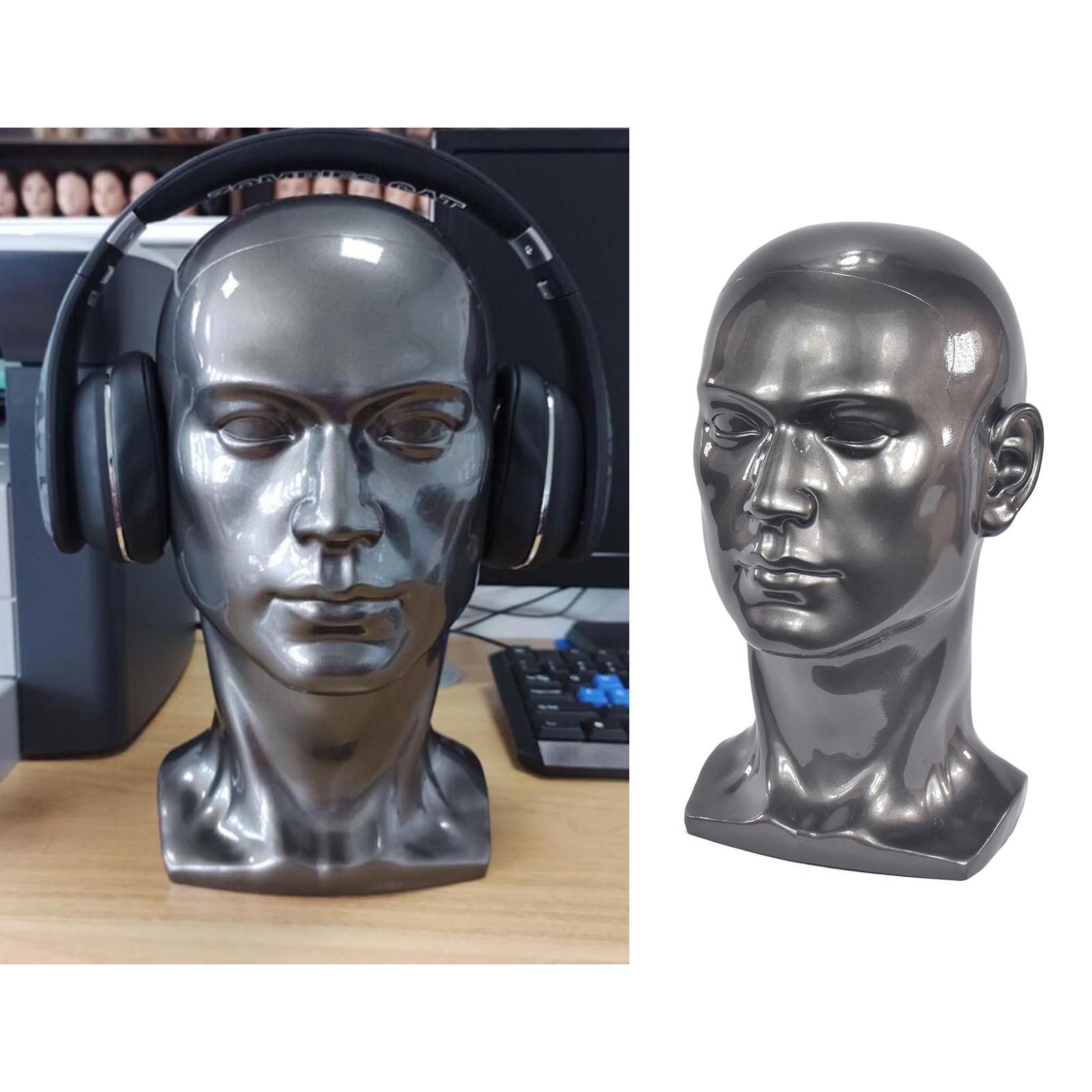 Mannequin Head Man for Scarf Hat Sunglass Display Manikin Head Black