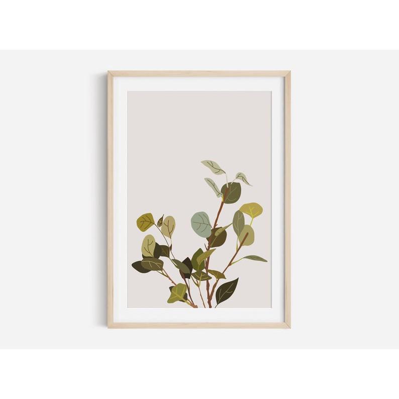 Tranh treo tường | Tranh nghệ thuật trừu tượng - Botanical Print, Leaf Print, Flower Abstract Art, Boho Print 01