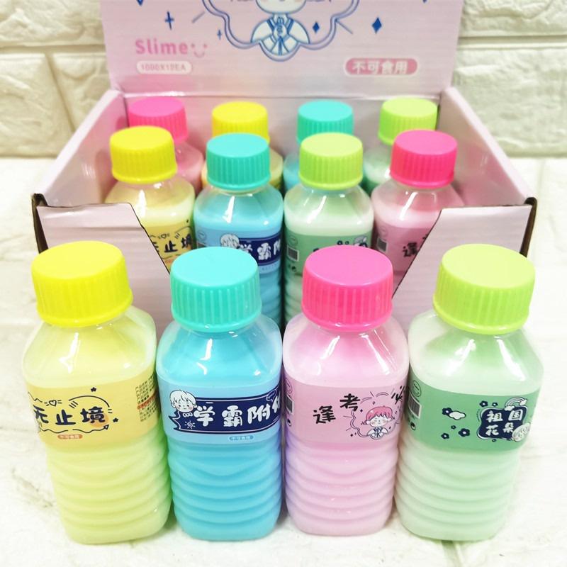 Slime CHAI SỮA 200ML chất thạch màu rainbow pastel cực đẹp Đồ chơi hũ slam chất nhầy ma thuật squishy