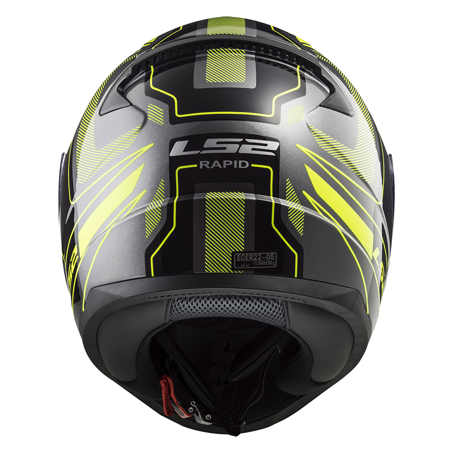 Mũ Bảo Hiểm FullFace LS2 FF353 Rapid Carrera Matt Black H-V Yellow (Size