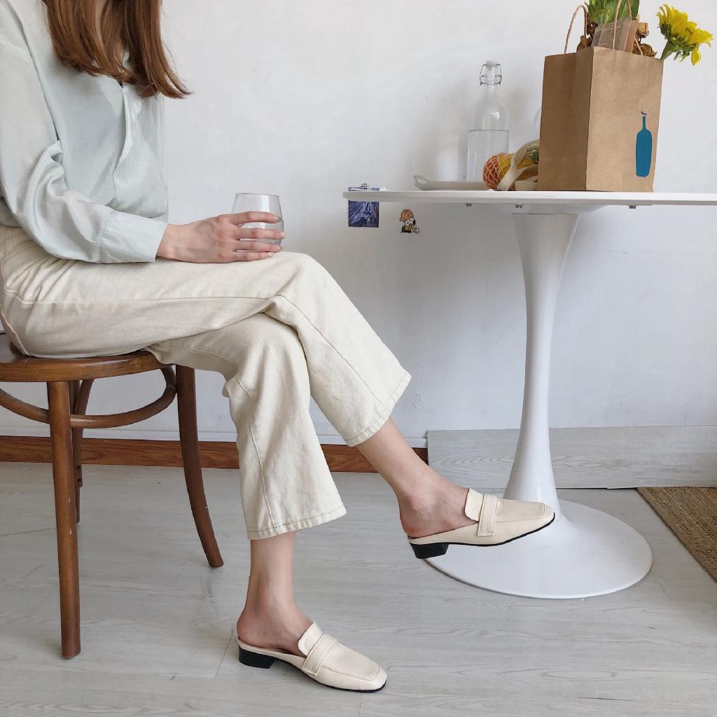 Dép bít mũi chất liệu da PU thời trang cá tính