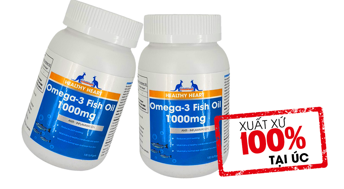 Thực phẩm bảo vệ sức khỏe Viên dầu cá omega 3 1000mg AuGoldHealth