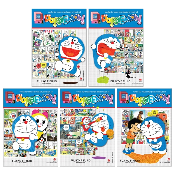 Truyện Tranh - Trọn bộ 6 cuốn Doraemon Tuyển Tập Tranh Truyện Màu Kĩ Thuật Số - Kim Đồng