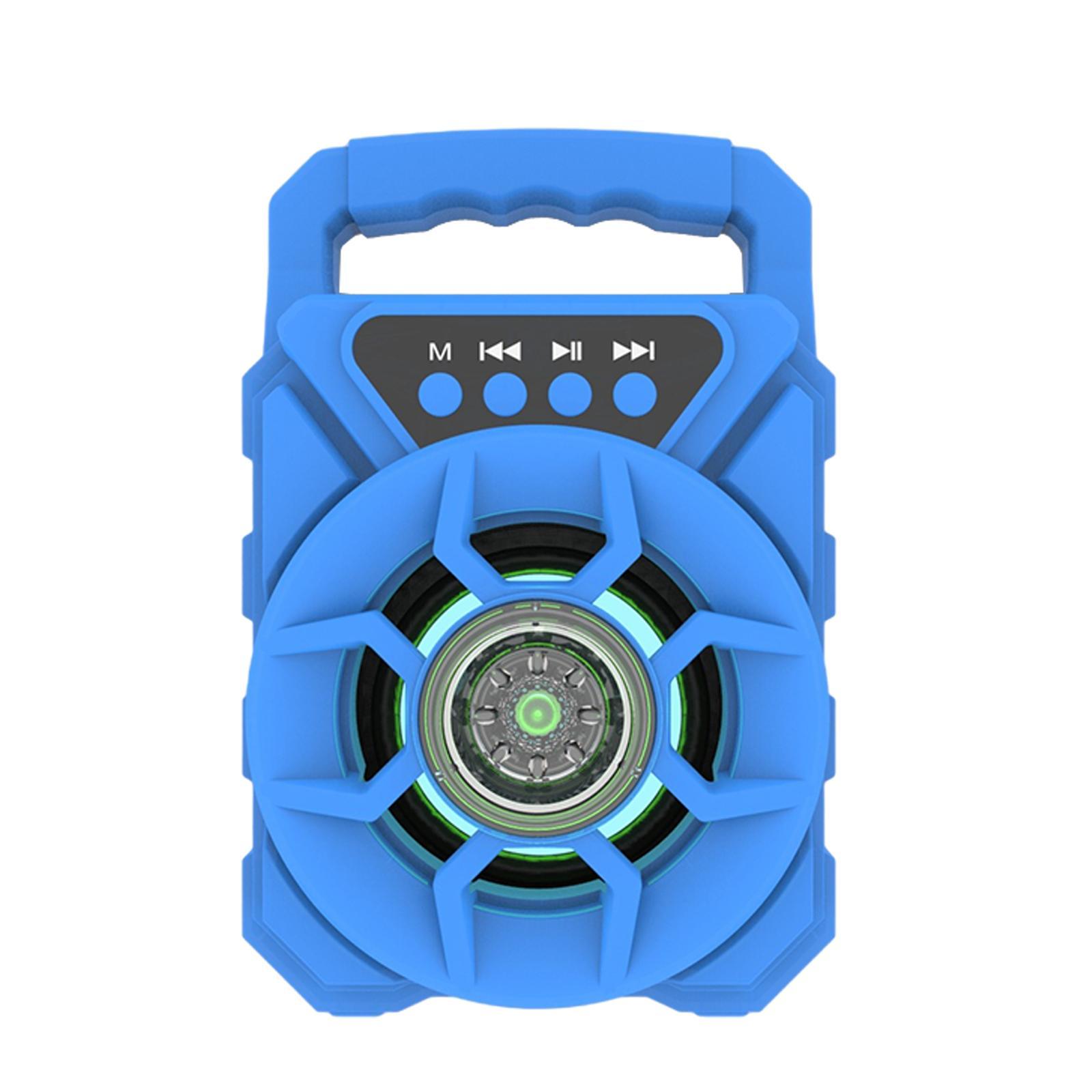 Portable Disco Subwoofer Bluetooth Speaker Rechargeable Blue
