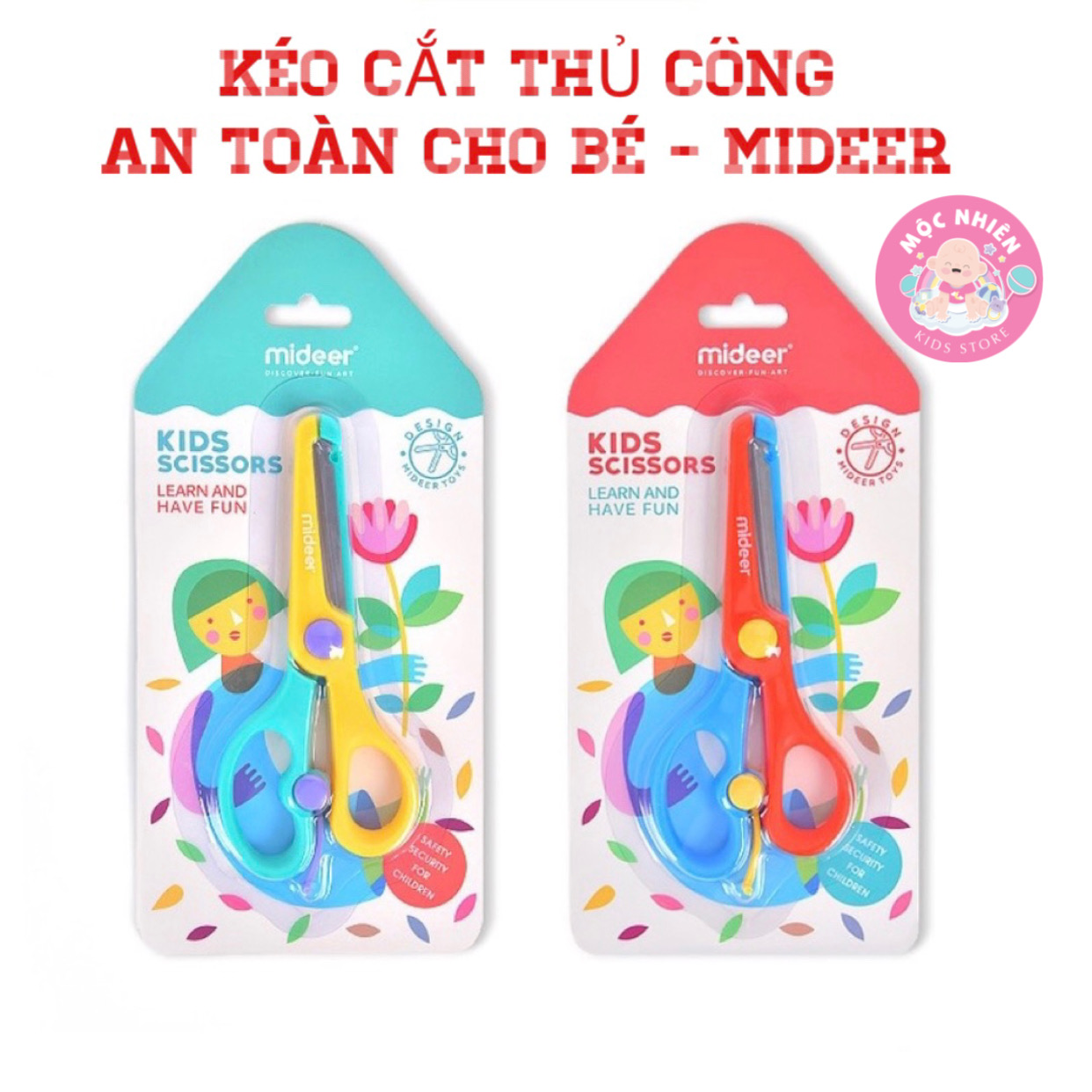 Kéo Cắt Thủ Công Mideer MD4086 An Toàn Cho Bé (1 cái)