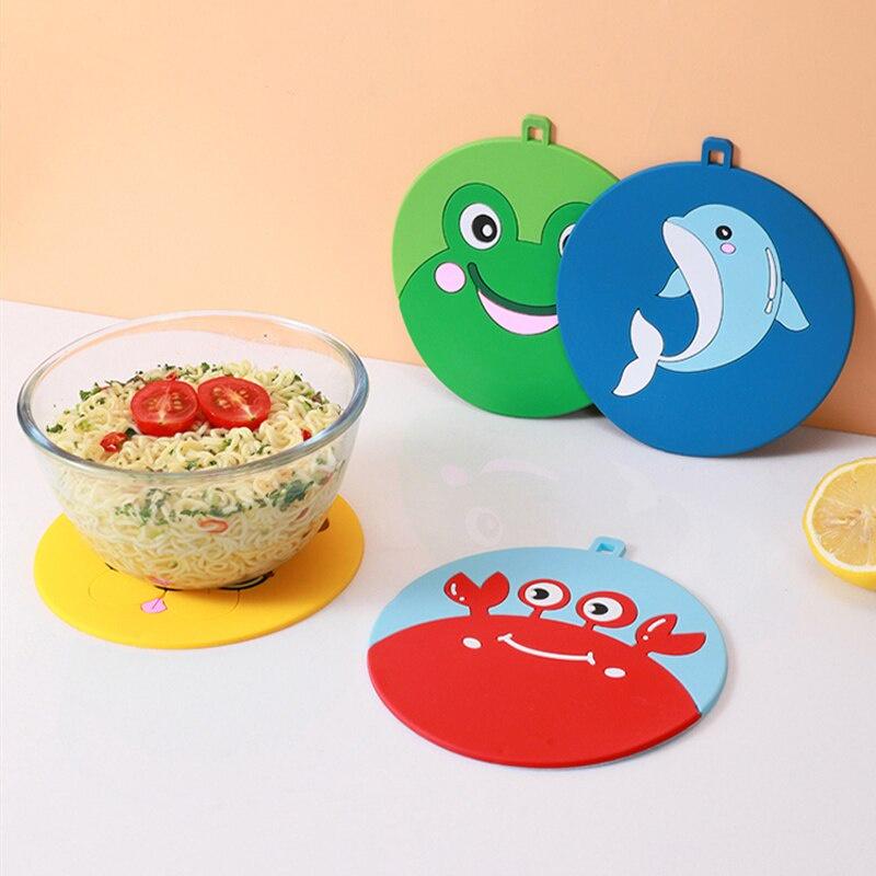 Tableware Pad Placemat Table Mat PU Leather Heat Insulation Non-Slip Simple Placemats Disc Coaster Placemat for Dining Table
