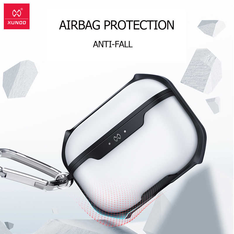 Đen - Bao case silicon chống sốc siêu mỏng cho tai nghe Apple Airpods Pro hiệu XUNDD Drop Resistant (Thiết kế siêu mỏng, kiểu dáng viền màu, bảo vệ chắc chắn) - Hàng nhập khẩu