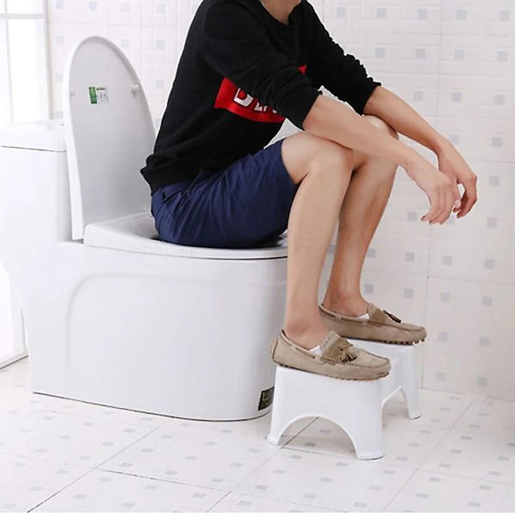 Ghế kê chân toilet, bồn cầu chống táo bón Việt Nhật , ghế kê chân đi vệ sinh cho bé siêu bền tiện dụng tặng kèm 3 khăn lau grofa- Hàng chính hãng