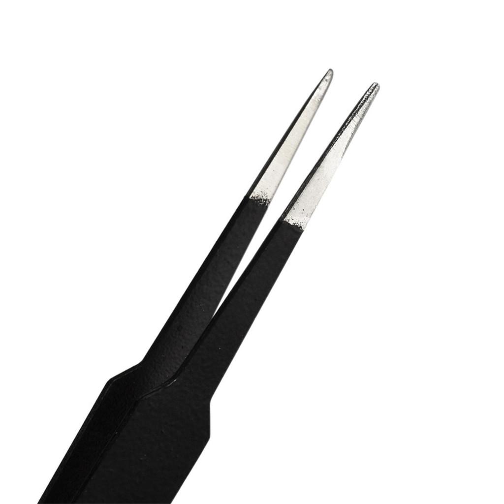 5pcs Curved / Straight Fine Point Tweezers Set Eyelash Extension Stainless Steel Cosmetics