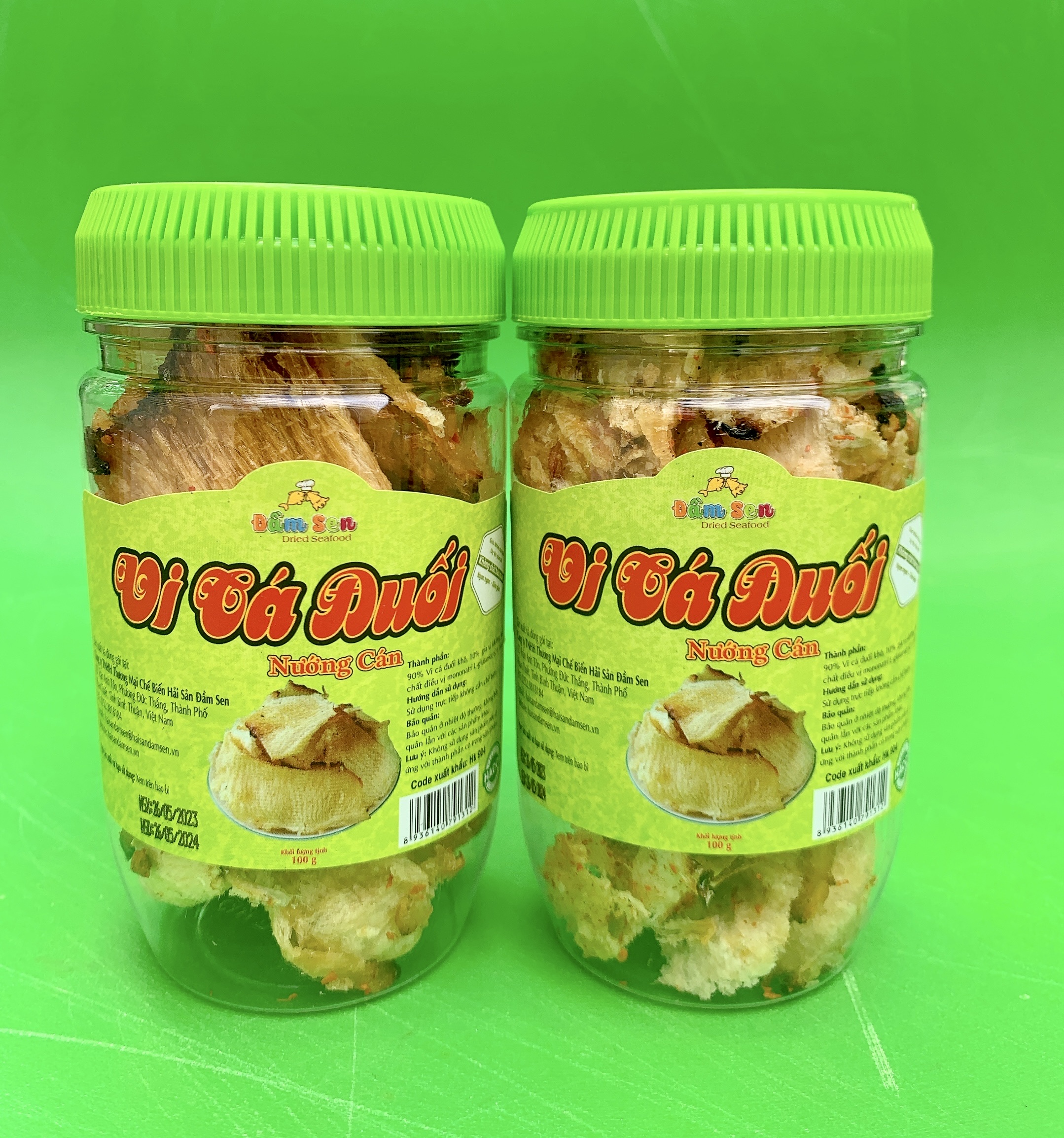 Đặc Sản Bình Thuận  - [Ocop] Vi Cá Đuối Nướng Cán Đầm Sen - 1Kg - Ocop 4 Sao