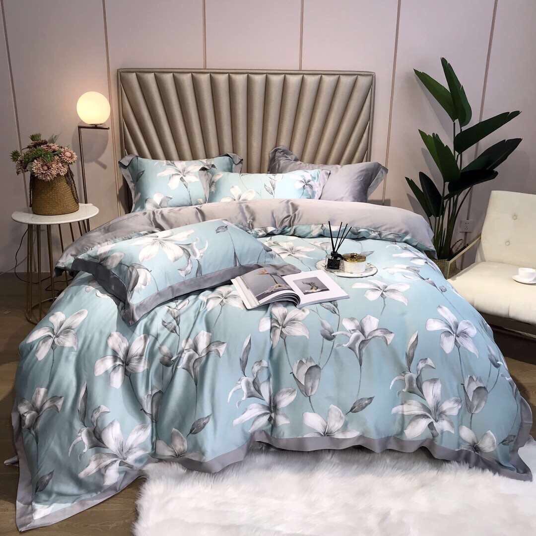 Bộ Chăn Ga Gối Tencel Thiên Nhiên Cao Cấp -HM19